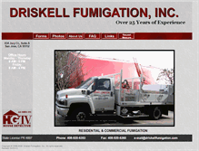 Tablet Screenshot of driskellfumigation.com